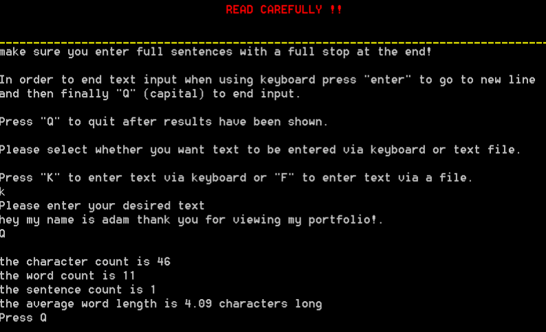 word count yr1 software dev