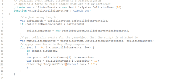 code that reduces the player speed upon collision