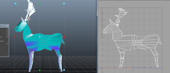 full uv map shown in the UV editor window to the right