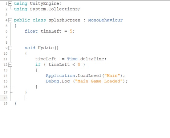 starts the game after 5 seconds on the splash screen