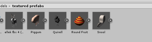 final prefabs of textured models in dedicated folder